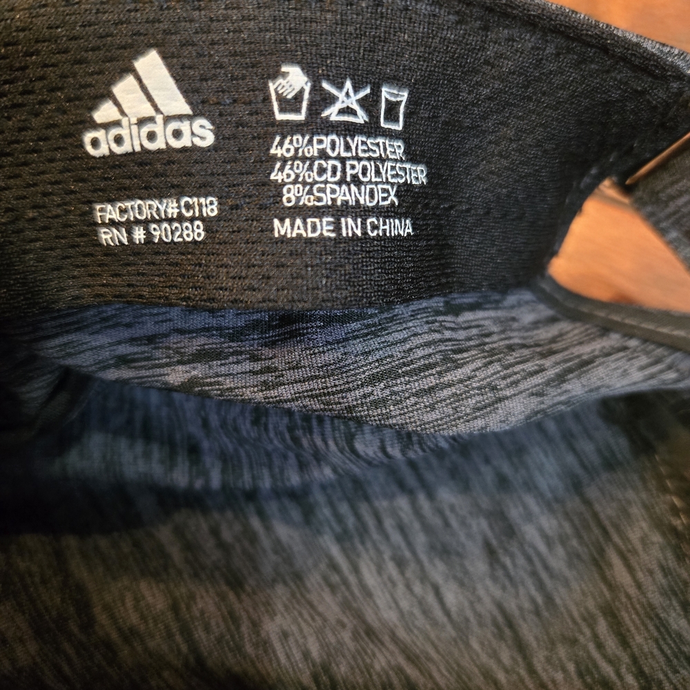 Adidas Heathered Gray/Black Military Style Cap Womens Hat - Picture 4 of 8